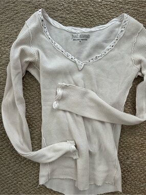 Jack Steven thermal waffle top